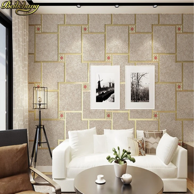 Geométricos de Camurça de Luxo Papel de Parede Papel de Parede para Paredes Paredes de Treliça Sala de Estar Beibehang Quadrados 3d para 3 d Casa Decoração Quarto