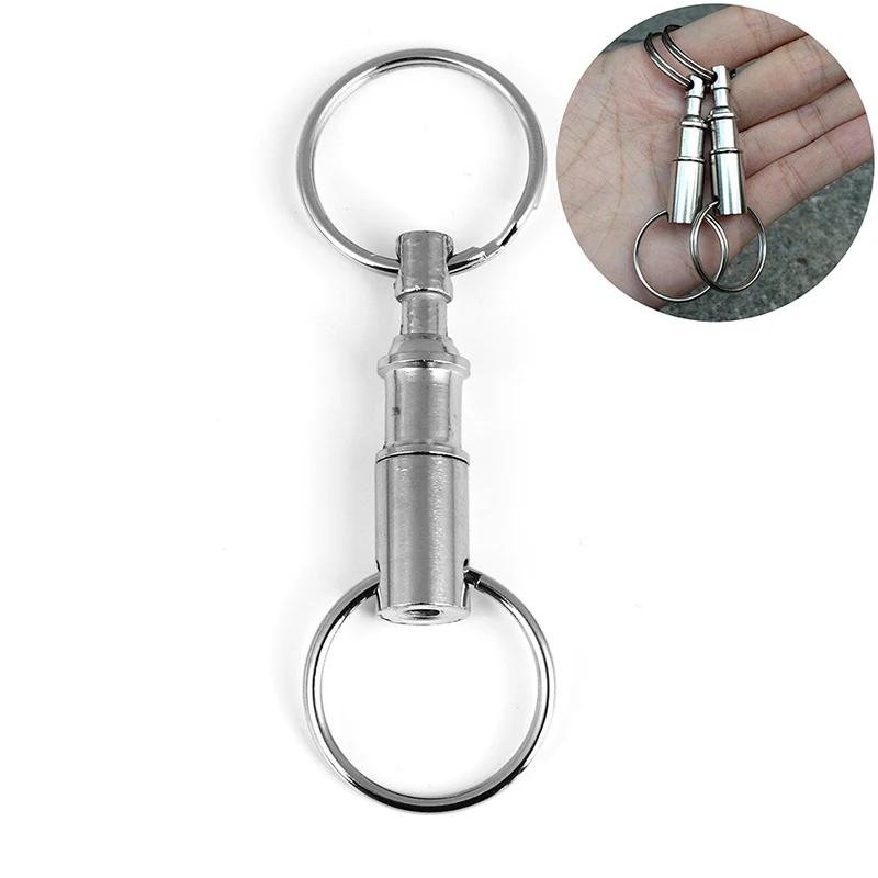 

1pcs Outdoor Tactical Backpack EDC Key Ring Carabiner Climbing Letters Double Key Ring Padlock Keychain
