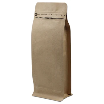 

20pcs/Lot Kraft Paper Open Top Stand Up Food Coffee Storage Pack Organ Bag With Zipper Resealable Aluminum Foil Package Pouches