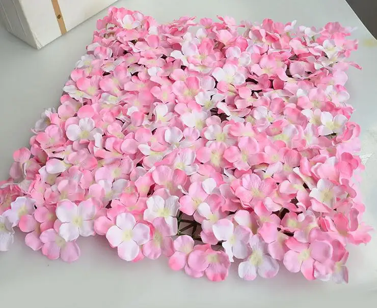 2pcs/lot 22*22cm Square Artificial Hydrangea Flowers Plastic Lawn For Wedding Home Office Decoration Arch Making