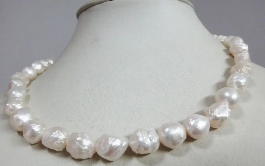 

0001449 12-13MM NATURAL Aus. SOUTH SEA GENUINE white PEARL NECKLACE