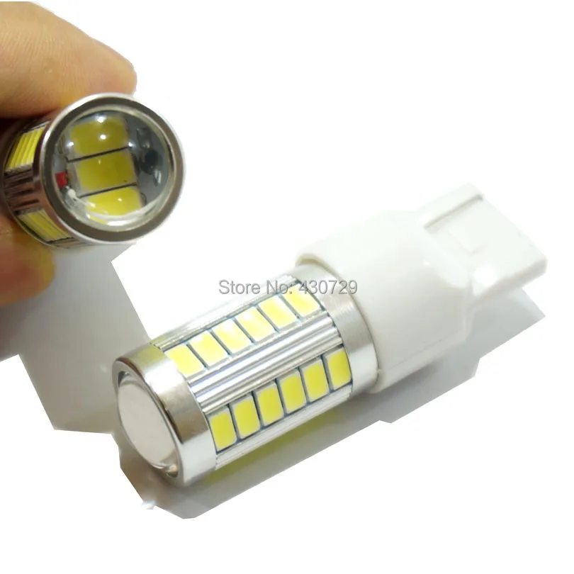 2pcs Bright White 7440 992A T20 Car Truck Backup Reverse Lights 33-SMD LED Bulbs