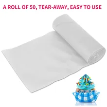 SEAAN 50 шт рулон одноразовые Отрывные Кондитерские мешки для глазировка торта мешок утолщенный крем торт вышивка цветок мешок