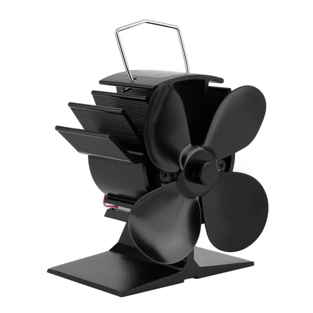 

Heat Powered Stove Fan Eco Friendly Energy Efficient Ultra Quiet Fuel Saving 4 Blades Fan For Efficient Heat Distribution