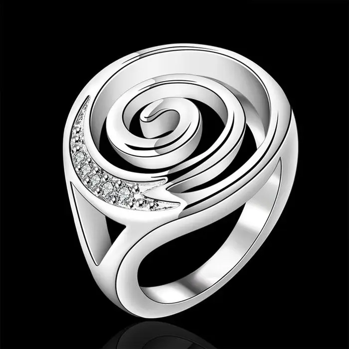 Ring 925 sterling silver Ring Silver Special Design Trendy Ring Inlaid