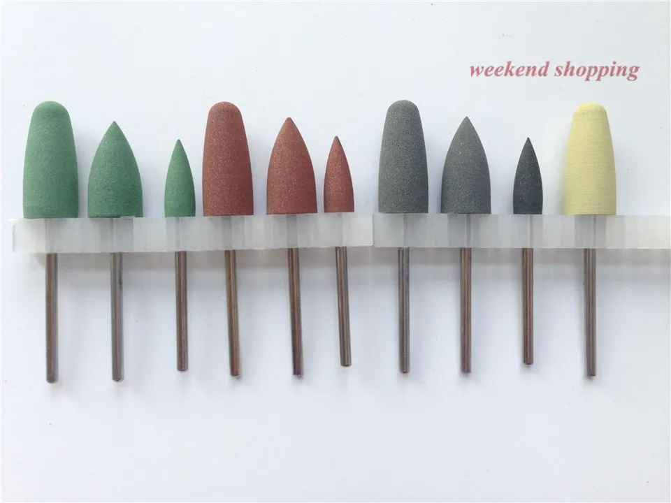 10pcs/1Set Dental Lab SILICONE Polishers Resin Base Acrylic Polishing