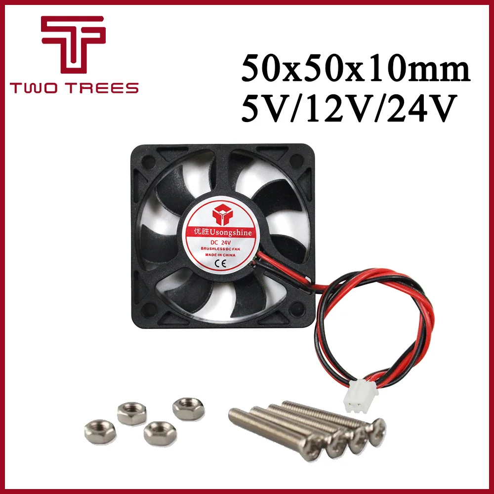 

10pcs/lot DC 5010 50*50*10 12V 2Pin 50mm 5cm Industrial Cooling Fan 50x50x10mm 3D printer part parts fans