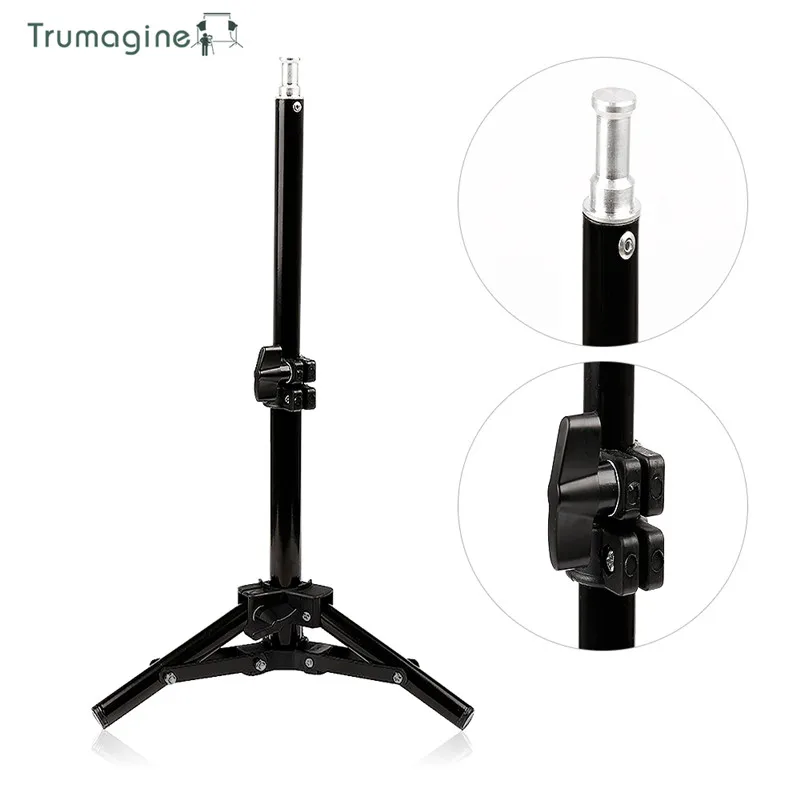 

42CM/1.4ft Light Stand Tripod With flat Screw Head For Photo Studio Desktop Light Lamp Stand Video Lamp Holder