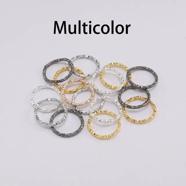 50-100pcs 8-20mm Round Jump Rings Twisted Open Split Rings jump rings Connector For Jewelry Makings Findings Supplies DIY Mixture