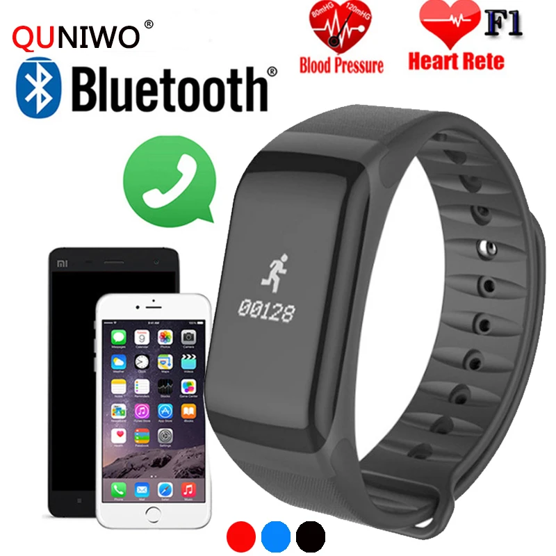 

Fitness Tracker Wristband GPS Heart Rate Monitor Smart Bracelet F1 Smart bracelet Women Blood Pressure With Pedometer Bracelet