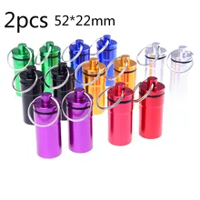 2 шт. портативный ящик для хранения Высокое качество портативный водонепроницаемый мини синий алюминиевый брелок для планшета Коробка Для Хранения Чехол для бутылки держатель