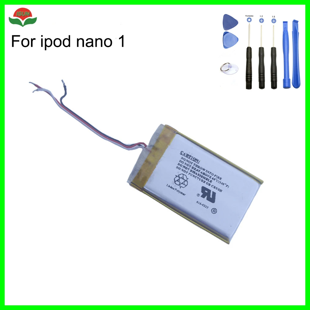 Батарея Замена 330 мА/ч, литий-ионный аккумулятор Батарея для iPod Nano 1 gen MP3 1 Гб 2 Гб 4 Гб с ремонтными инструментами