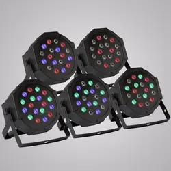 5 шт. 18X1 Вт RGB Led сценический свет плоский Par DMX-512 лазерный прожектор вечерние DJ свет