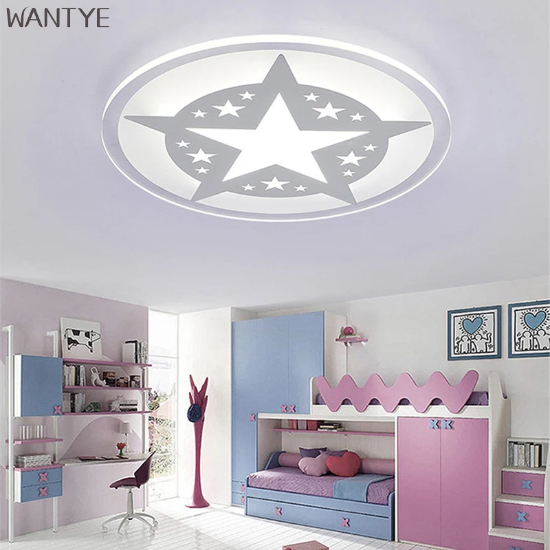 

Round LED Ceiling Light White Modern Acrylic Ceiling Lamp Dimmable with Remote Control for Kids Bedroom Lighting Fixtures