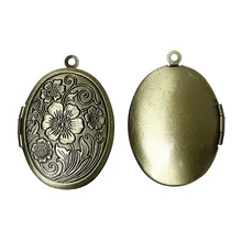 DoreenBeads 5 шт. античная бронза картина/фоторамка Овальный медальон Подвески 33x24 мм(подходит 22,5x16 мм)(B18315