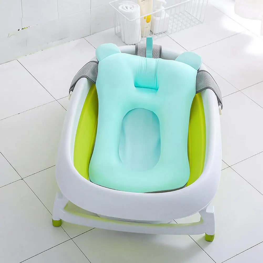 Baby bath tub Newborn Baby Foldable Baby bath tub pad & chair & shelf newborn bathtub seat infant support Cushion mat bath mat