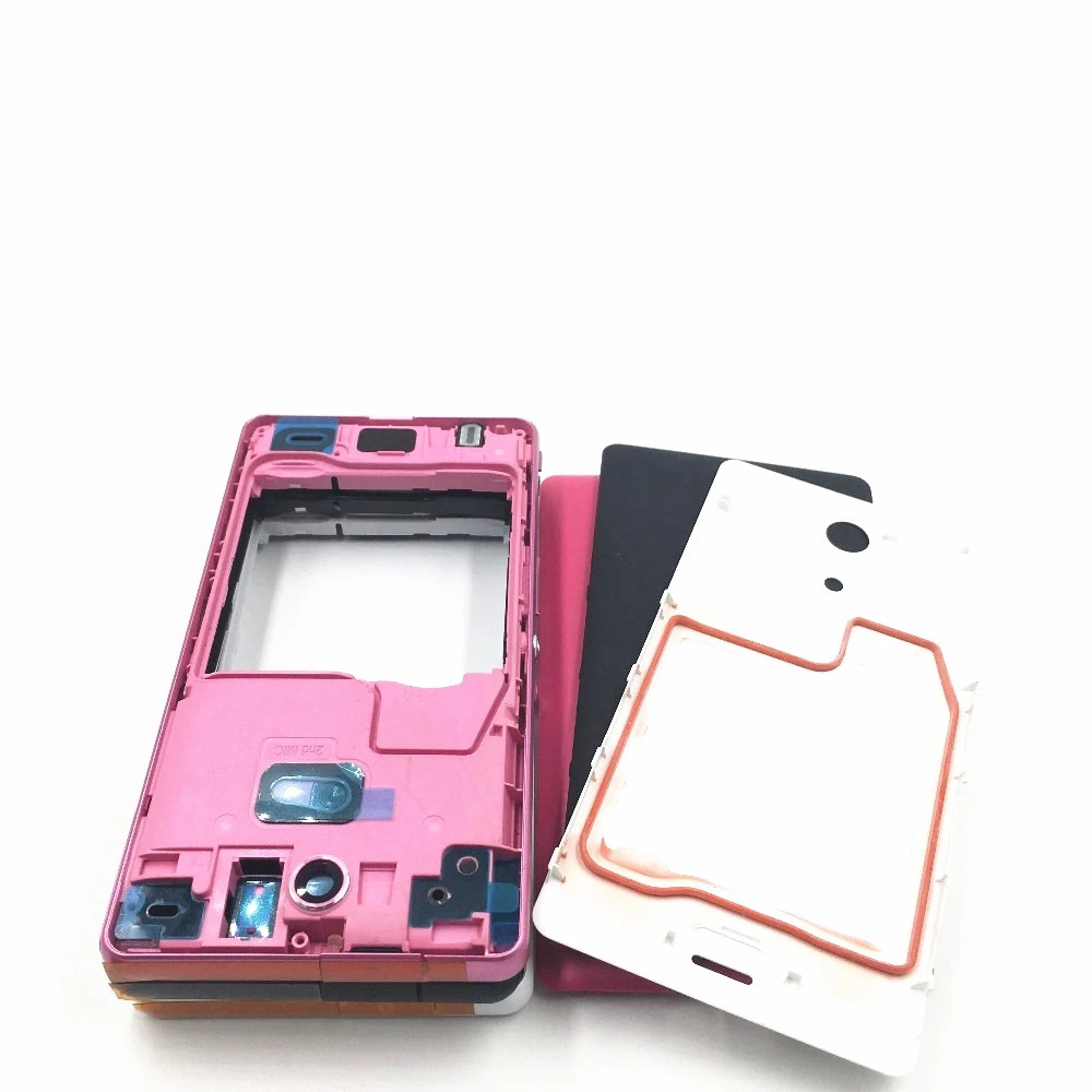 

RTBESTOYZ Middle Frame Bracket Panel Front Frame Bezel Panel Housing For Sony Xperia ZR M36H C5502 C5503 Black White Pink