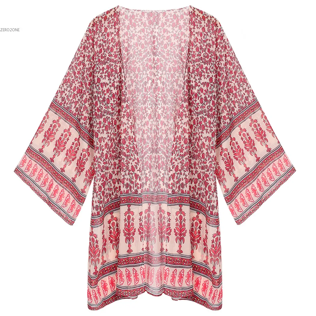 Summer Style 2016 Women Tassel Kimono Vintage Plaid Printed Cardigan