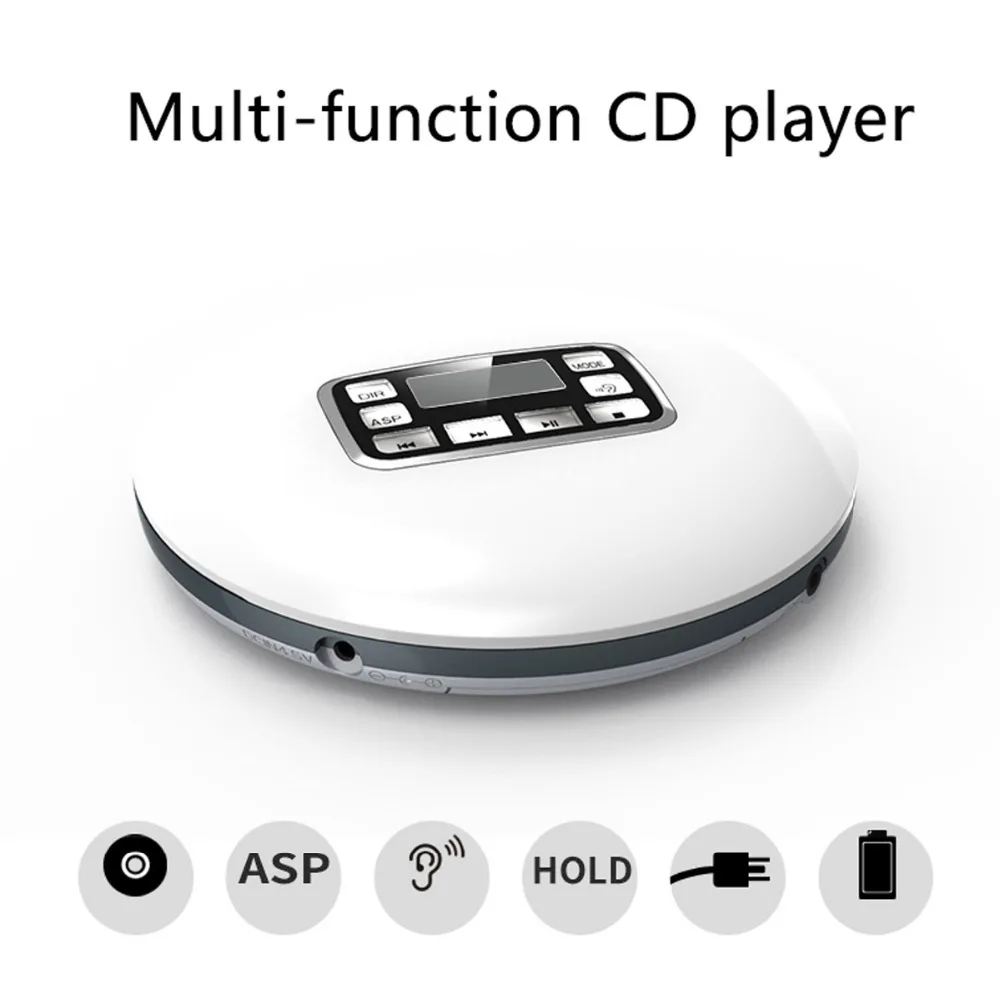 HOTT Bluetooth 4,1 портативный CD-плеер с светодиодный разъемом для дисплея, защита от ударов, персональный 8 музыкальный диск 611T