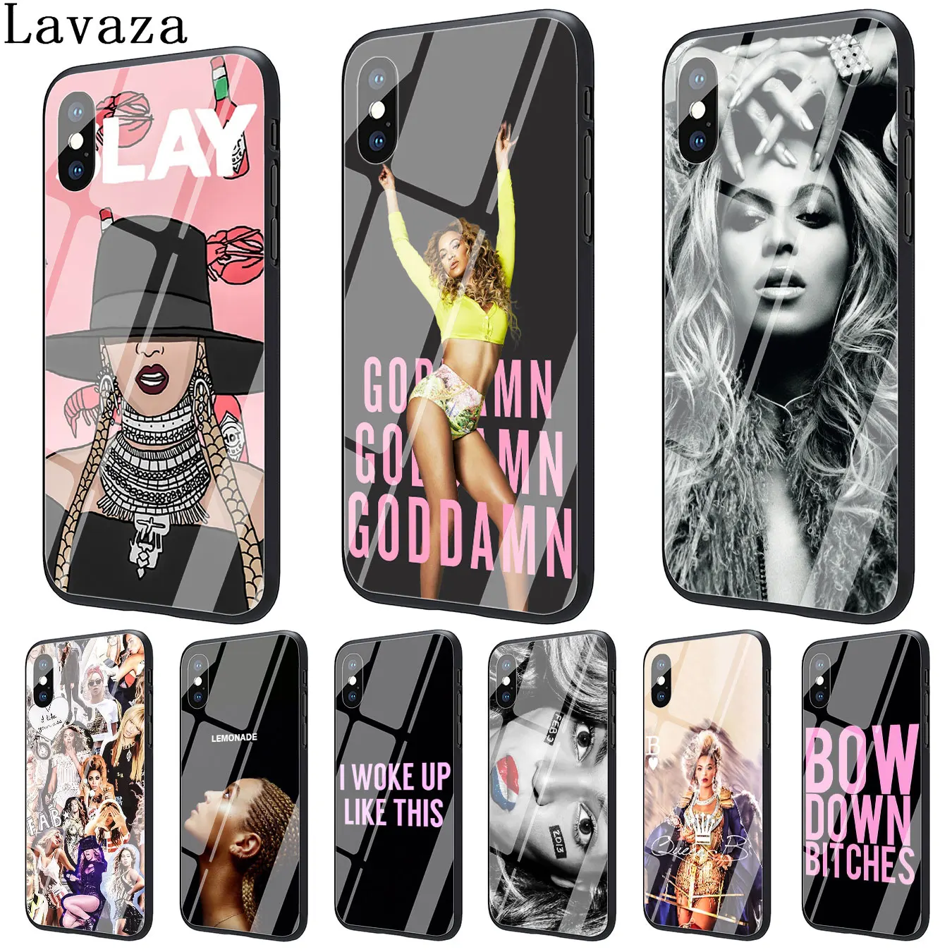 

Lavaza Beyonce Slay Tempered Glass Phone Cover Case for Apple iPhone XR XS Max X 8 7 6 6S Plus 5 5S SE Cases