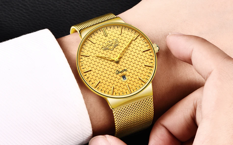 LIGE Модные мужские s часы лучший бренд класса люкс ультра тонкие кварцевые часы для мужчин стальной сетчатый ремешок водонепроницаемые спортивные часы Relogio Masculino