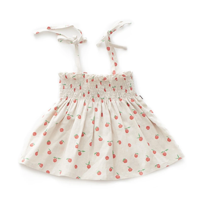 

ZTKIDS 2018 New BOBO Kids Summer Dresses Toddler Girls Cherry Dress Baby Cute Summer Suspender Dresses Brand Style Girls Tutu
