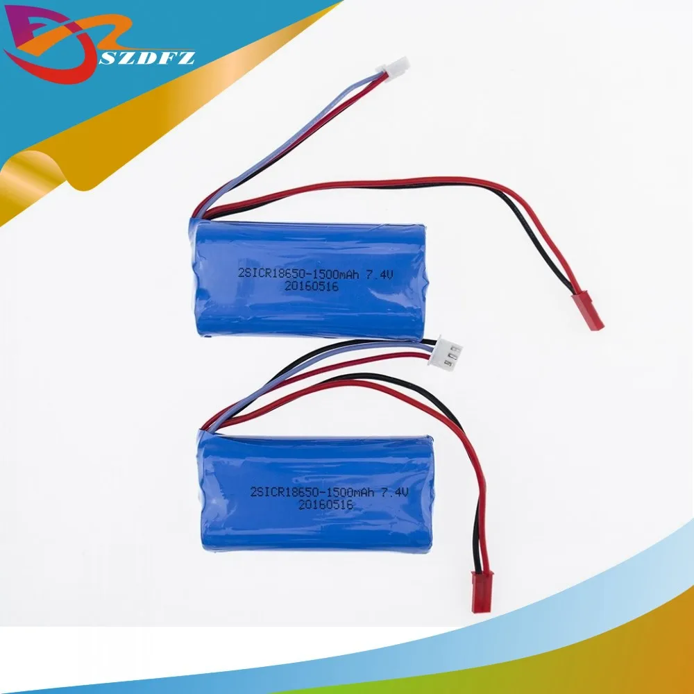 7.4V 1500mAh ICR-18650mah Battery 2pcs/lot MJX F 45 Helicopter Spare Parts DH 9053 9101 f45 9118 rc parts | Игрушки и хобби