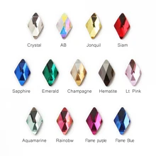 Pedras de cristal para arte de unhas, pedras coreanas 3d de strass 6x10mm, decoração de nail art
