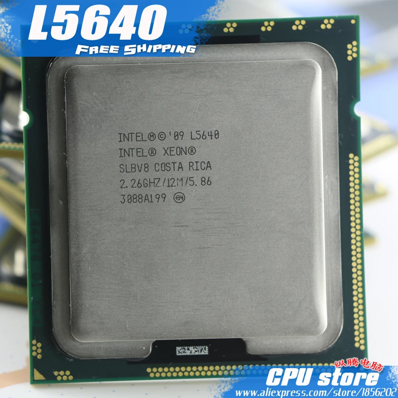 Intel Xeon L5640 CPU processor /2.26GHz /LGA1366/12MB /L3  Cache/Six-Core/ server CPU Free Shipping,there are, sell L5630 CPU fastest cpu