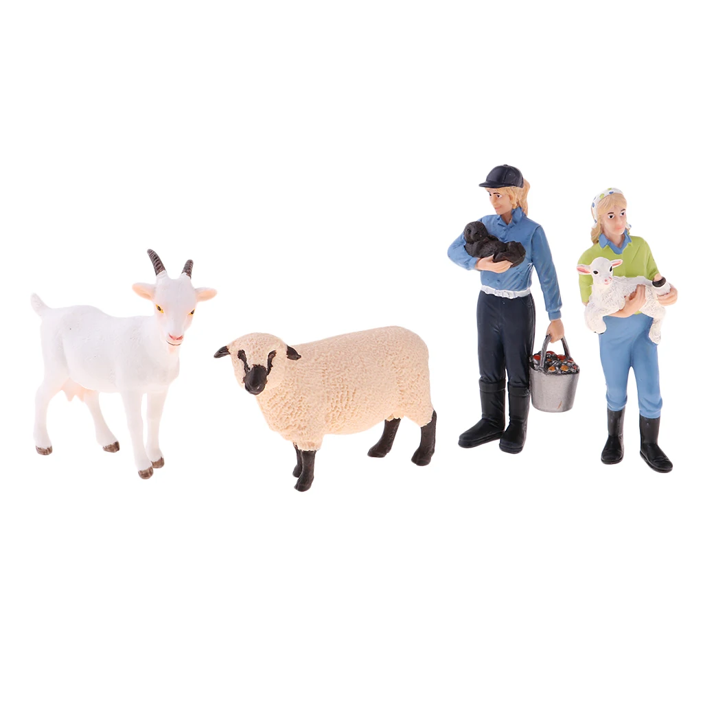 Farm Animals Figurines Toys Simulation Farm Animals Toy Sets Mini Plastic Figures Models Dollhouse Farm Life Scenes Decor