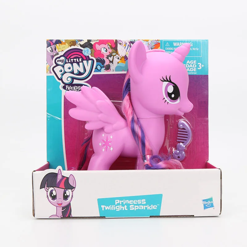 Игрушки My Little Pony 8 дюймов Friends Princess Rainbow Dash Twilight Sparkle Cadance Celestia фигурка Коллекция Модель Куклы - Цвет: purple