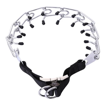

Stainless Steel Adjustable Dog Training Collar Chain Pet Supply Metal Prong Pinch Choke Pet Puppy Dog Collar Traction Chain