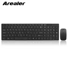K-06 2,4G Беспроводная клавиатура и мышь комбо компьютерная клавиатура с разъем для мыши и игры для ноутбука черный