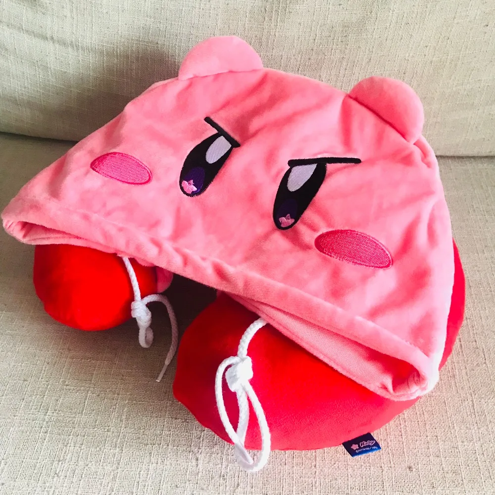 Японская новая подушка для шеи 32 см Kirby плюшевая игрушка в шапке мягкие игрушки