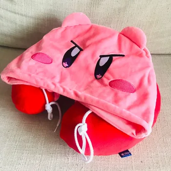 

Japan new 32cm Kirby Neck pillow Link hat plush toy stuffed toys Car supplies travel supplies Birthday presents for a friend