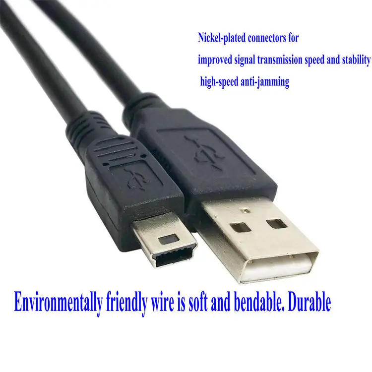 Мини-usb кабель мини-usb к USB кабель для быстрой зарядки данных для MP3 MP4 плеера Автомобильный видеорегистратор gps цифровая камера HDD мини-usb 1,5 м