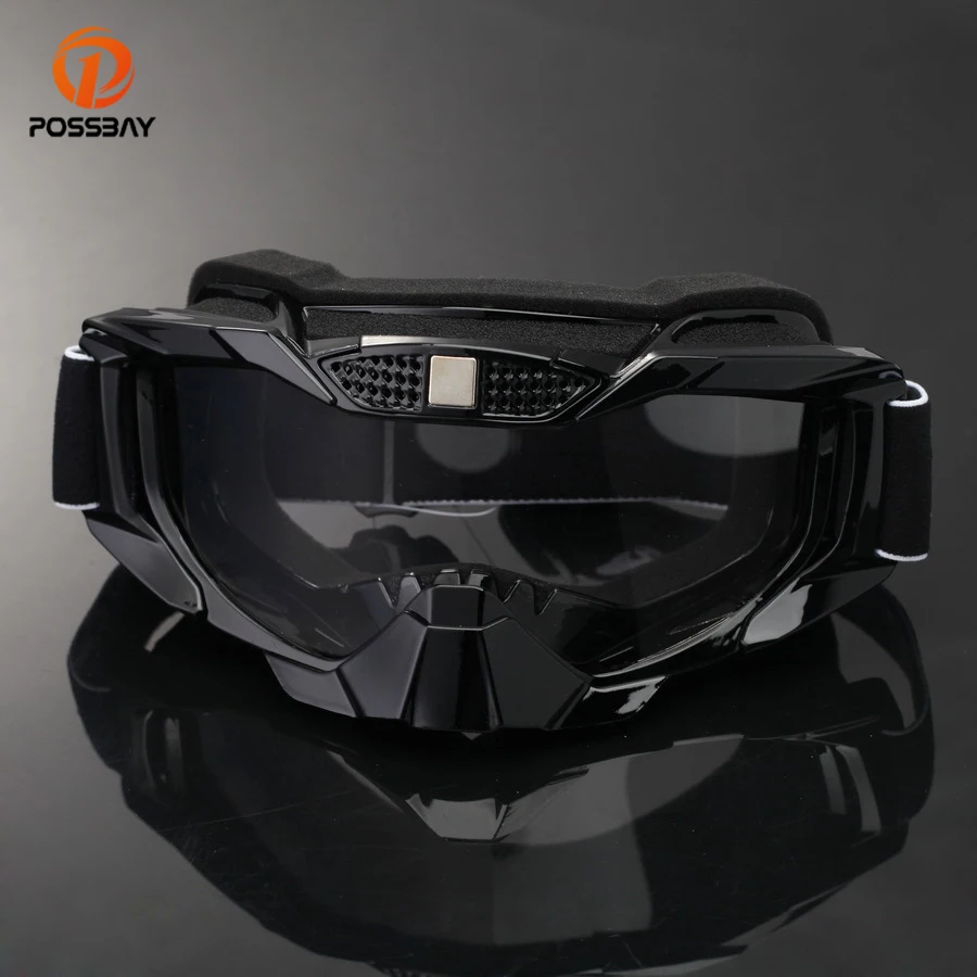 Najtaniej POSSBAY Retro gogle motocyklowe okulary Vintage odkryty wiatroszczelne gogle narciarskie cafe racer Motocross gogle śnieg okulary