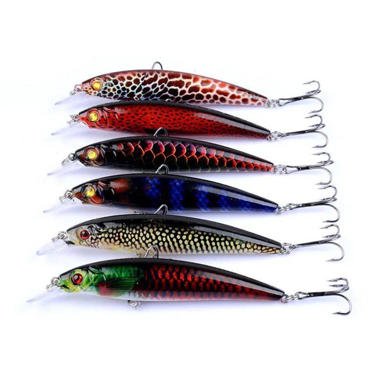 

1PCS Mini Fishing Tackle 11cm/13.4g Painted Painting 4#2 Tweety Hook 3D Eye Plastic Fishing Bait Crankbait Fishing Lures
