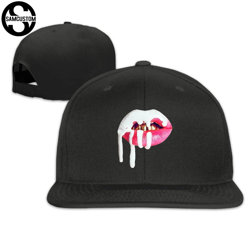 SAMCUSTOM cap baseball cap Side 3D printing Sexy lips Casual cap gorras