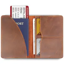 Genuine Leather Passport Cover Men Wallet ID Credit Card Case Vintage Male Passport Holder for Men Slim Document Crazy Horse Genuine Leather Passport Cover Men Wallet ID Credit Card Case Vintage Male Passport Holder for Men Slim Document Crazy Horse