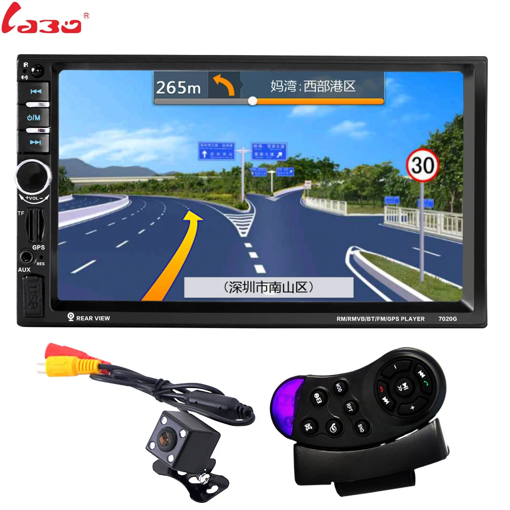LaBo 7 2 Din Car font b Radio b font Multimedia Player GPS Navigation Camera Bluetooth