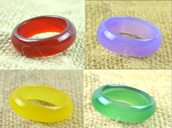 

20pcs/lot Ring Semi-precious Stone Women and Men Random Color rings Wholesale Jewelry