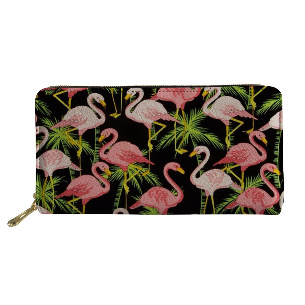 

Flamingo Printing Long Wallets Women Cluth Hiolder for Credit Card Female Phone Money Bag Girls Kawaii Coin Pocket