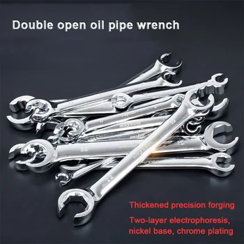

wrenchs Double Headed Metric Open End Wrench Six Angle Special Metal Wrenches for Oil Pipe Tubing Spanner Auto Repair Tools
