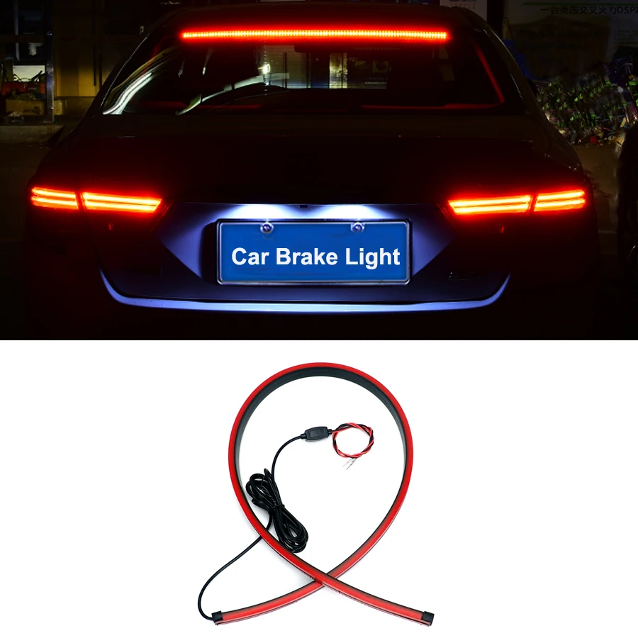 

2835SMD LED 9-12V Stop Signal Car Brake Light Red Flowing Flashing Rear Tail High Mount Third Stop Lamp Safety Warning Light