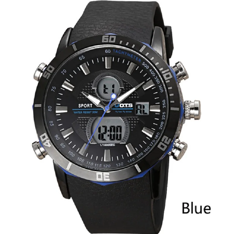 

2018 new products recommended OTS8168 men's electronic sports quartz waterproof rubber strap watch.