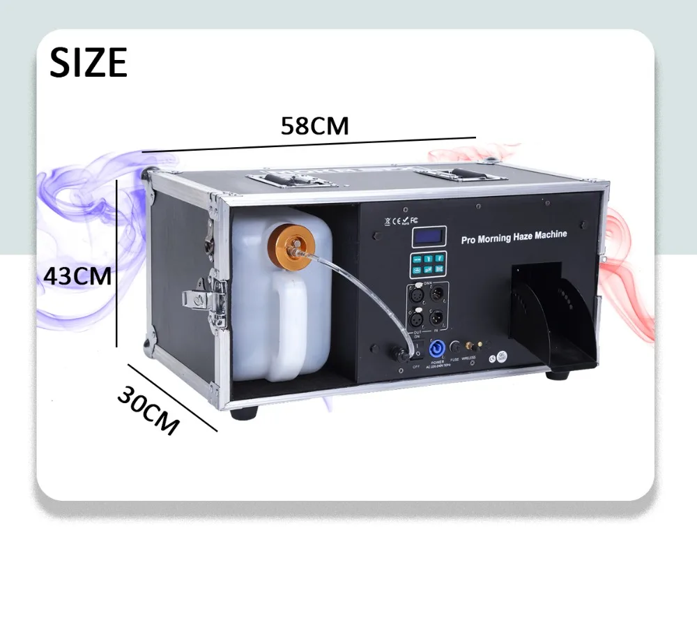1200 Вт Профессиональная беспроводная машина для тумана, дымовая машина для тумана, DMX оборудование для сценического эффекта