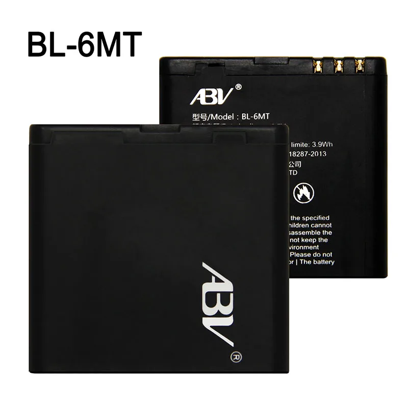 

original ABV BP-6MT/BL-6MT BP6MT 6MT Mobile Cell Phone Battery Batteries Bateria for Nokia 6720c E51 N81 N82 battery