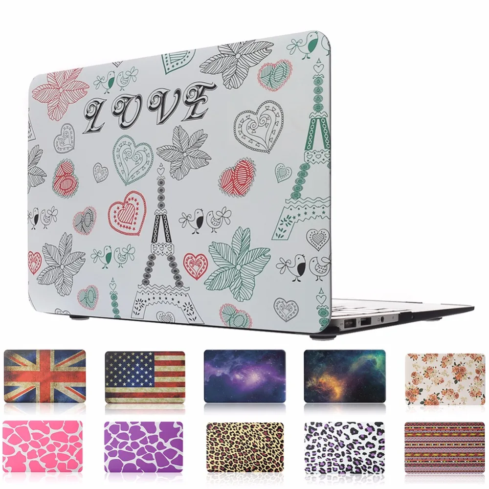 

Art Printing Graphics Matte Rubber Coated Soft Touch Plastic Hard Case Cover Shell w/ Screen Protector for Macbook Air Pro