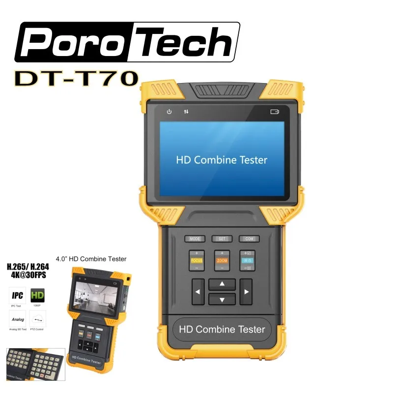 DT T70 CCTV тестер 1080P IP тестирование аналоговой камеры 4 дюйма IPC(H.264/ H.265/ 4K)+ TDR HD